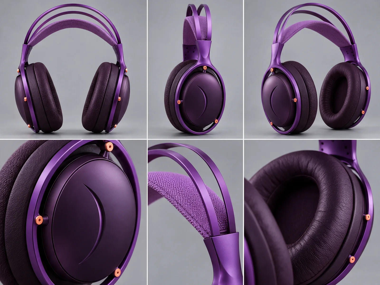 Original NUVO product design sheet showing consistent headphone geometry from multiple views.